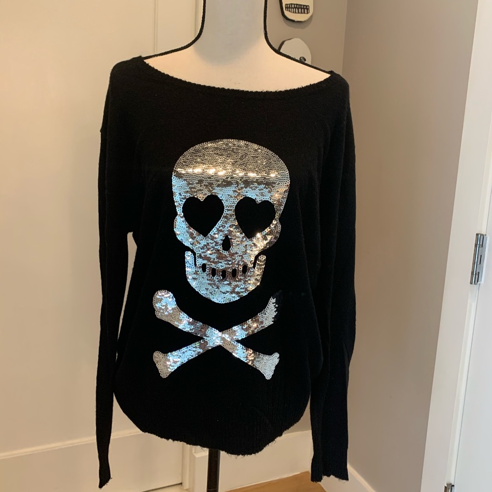 Wild fox Sequin Skull sweater - Picture 2 of 3